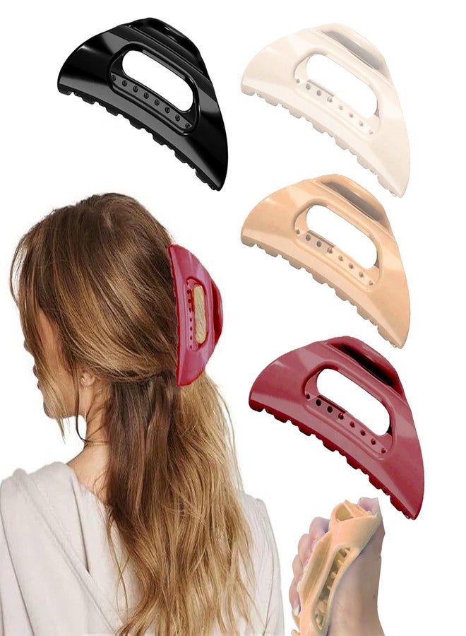 Aaiffey Cloud Claw Clips,Cozy Hair Claw Clip for Women Soft Silicone Hair Clip Strong Hold No-Slip Grip Hair Clips for Thick Fine Hair 4 Pcs - Image 2